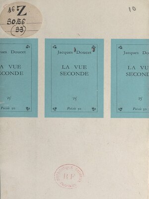 cover image of La vue seconde